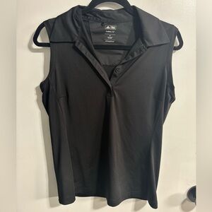 Adidas Women's Black Sleeveless Golf Shirt